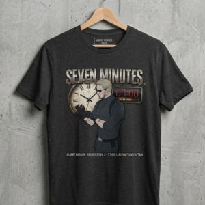 RE5 Albert Wesker "Seven Minutes" Graphic T-Shirt - Charcoal Grey