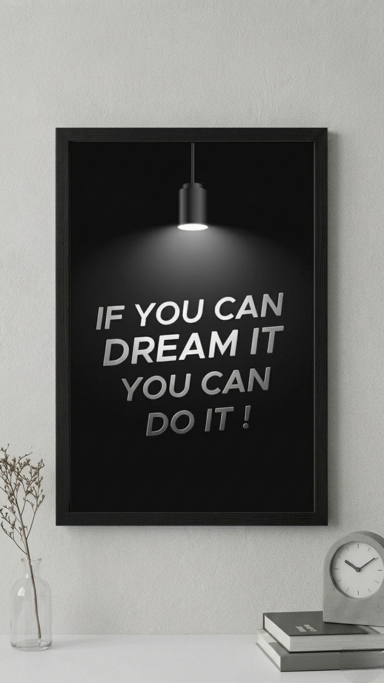 Motivational Wall Frame For Home And Workplace 8x6 Inches Wall Frame Motivational Quote